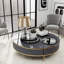 Elegant Iron and Glass Mirrored Decorative Trays Set - 18" x 18" x 3"