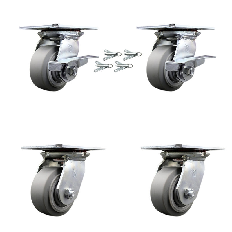 4 Piece Thermoplastic Caster Set