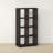 8-Cube Bookcase, Thick Frame, Black Dark Oak-119847680-120436673
