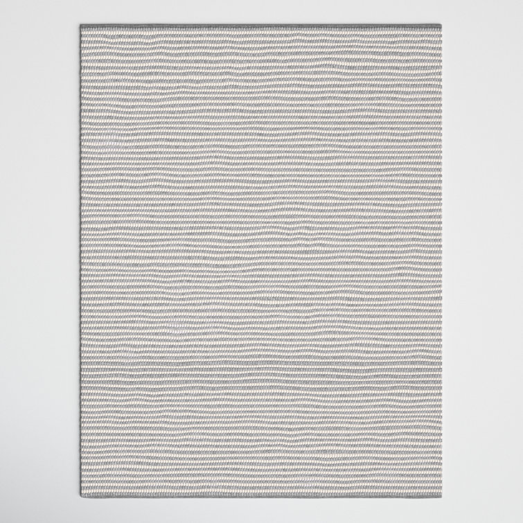 Cleodora Striped Handmade Area Rug in Ivory/Gray