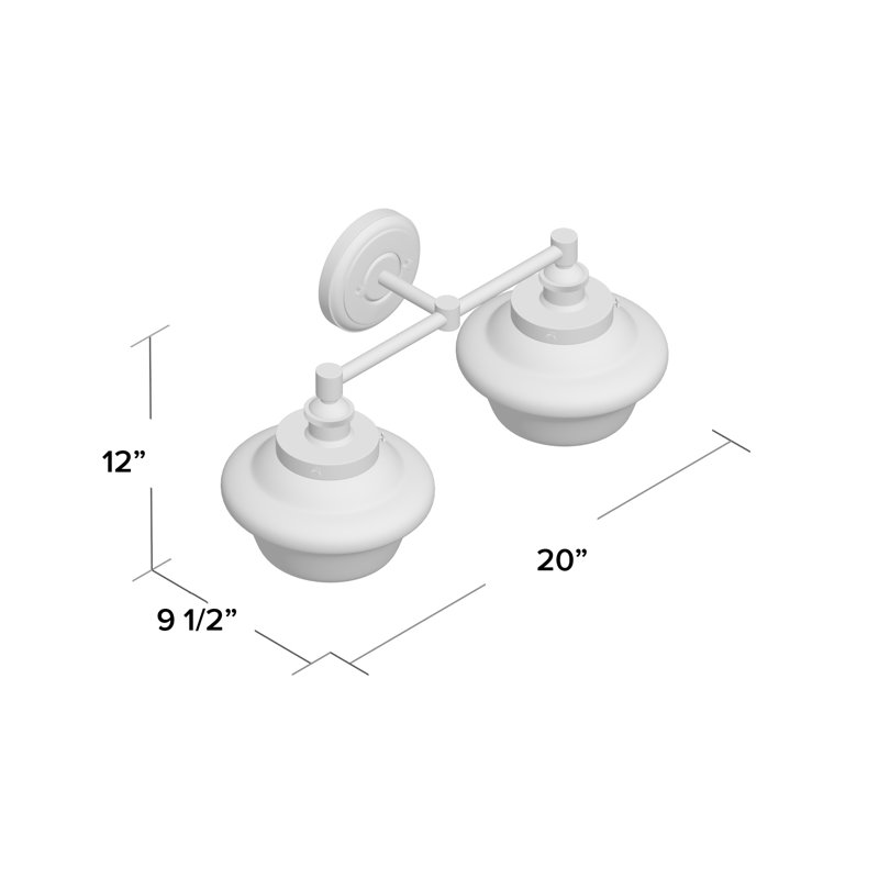 Éclairage pour meuble-lavabo à 2 lumières à intensité variable Sille, Laiton antique, Clair