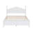 Full Size Wood Platform Bed Frame,Retro Style Platform Bed With Wooden Slat Support,White