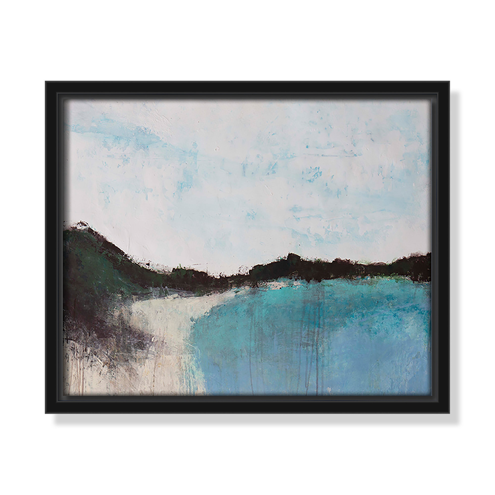Mountainside Lakeview III by Filippo Ioco, 9.5'' H x 11.5'' W x 2'' D, Black Framed