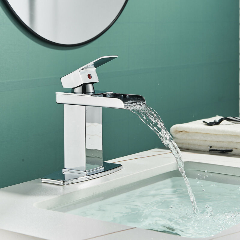 Robinet de salle de bain à un trou, Chrome