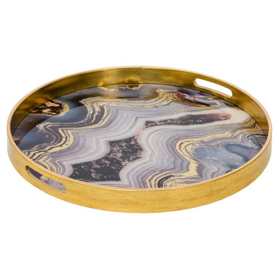 Bellamy Glass and Resin Decorative Tray
