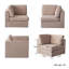 Oecusse Upholstered 38.6 " Linen Sectional-1362783317