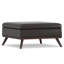 Repose-pieds capitonné carré Mid-Century avec détails capitonnés Owen-1434200305