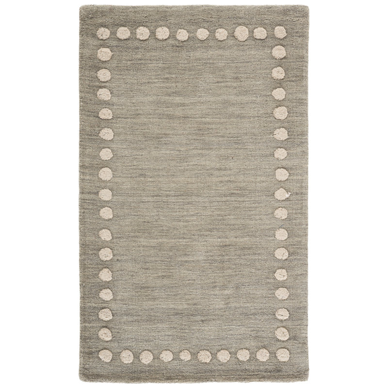 Antaeus Kids Hand Loomed Wool Rug, Rectangle 3' x 5', Gray
