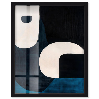 Ghostly Gap III Shadowbox Print Blue Wall Decor by Art Remedy, Black Frame, 16 x 20