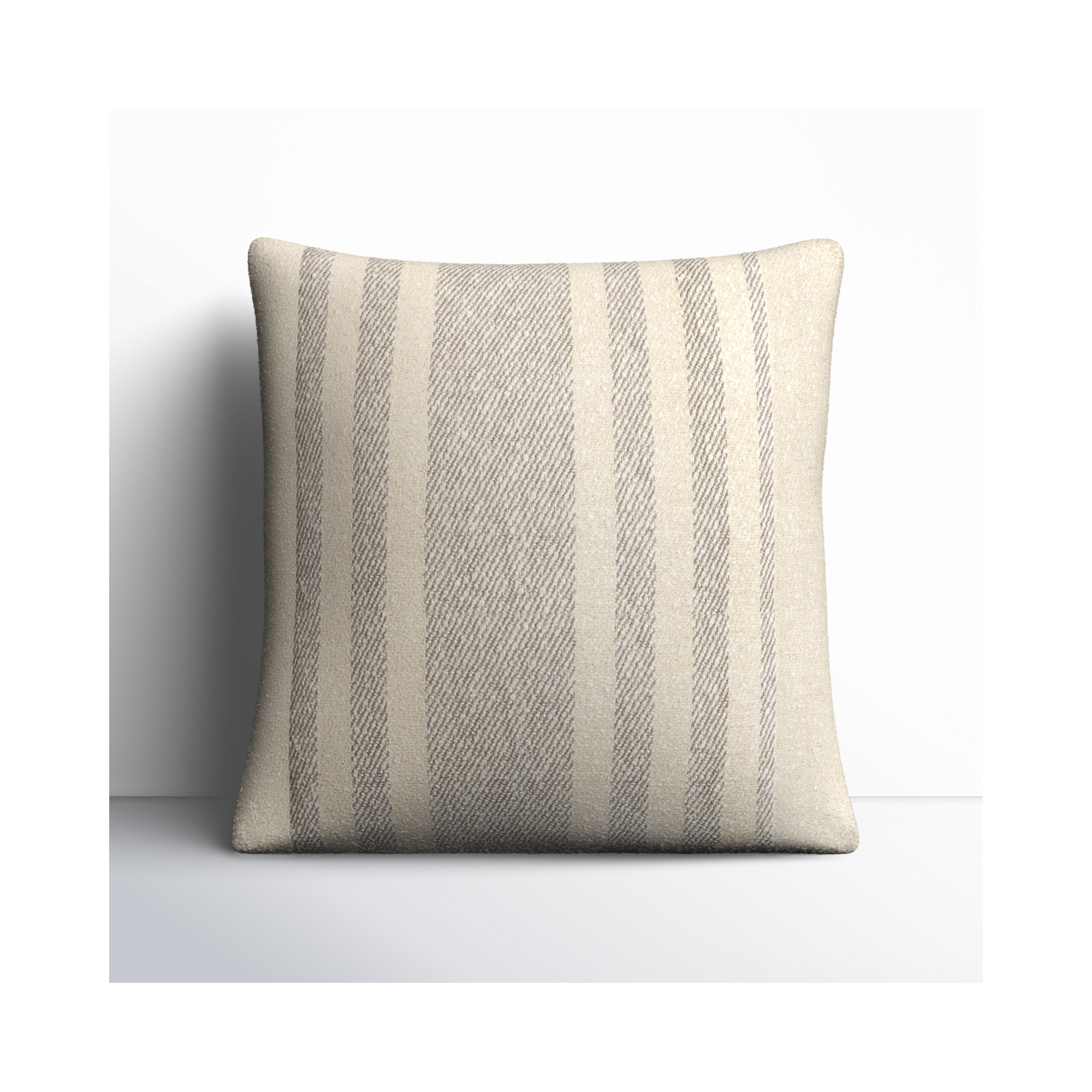 Sorden Striped Cotton Throw Pillow, Brown, Pillow Cover Only - No Insert, 20" x 20"