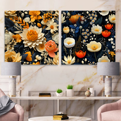 Palermo - ensemble de 2 art mural en verre acrylique