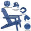 Chaise Adirondack pliante en bois massif Bennir-92464933