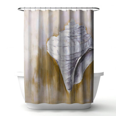 Shower Curtain CO23 – Polyester Shower Curtain, Dye Sublimation Print, 71" W × 74" L