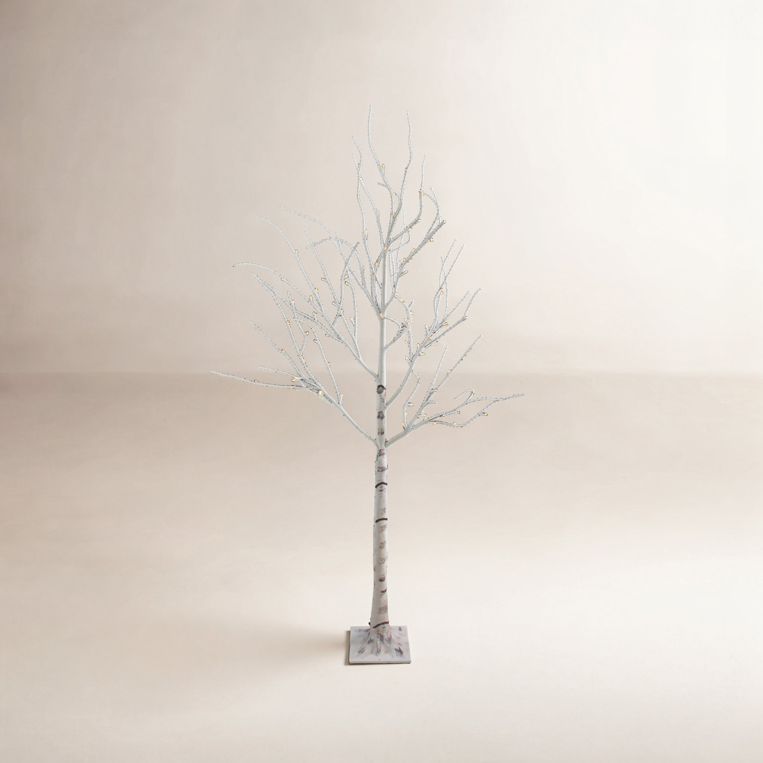 6' Lighted White Birch Twig Tree