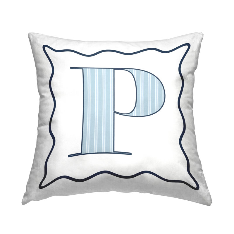 Coussin décoratif en polyester à pois bleu 18 x 18, P