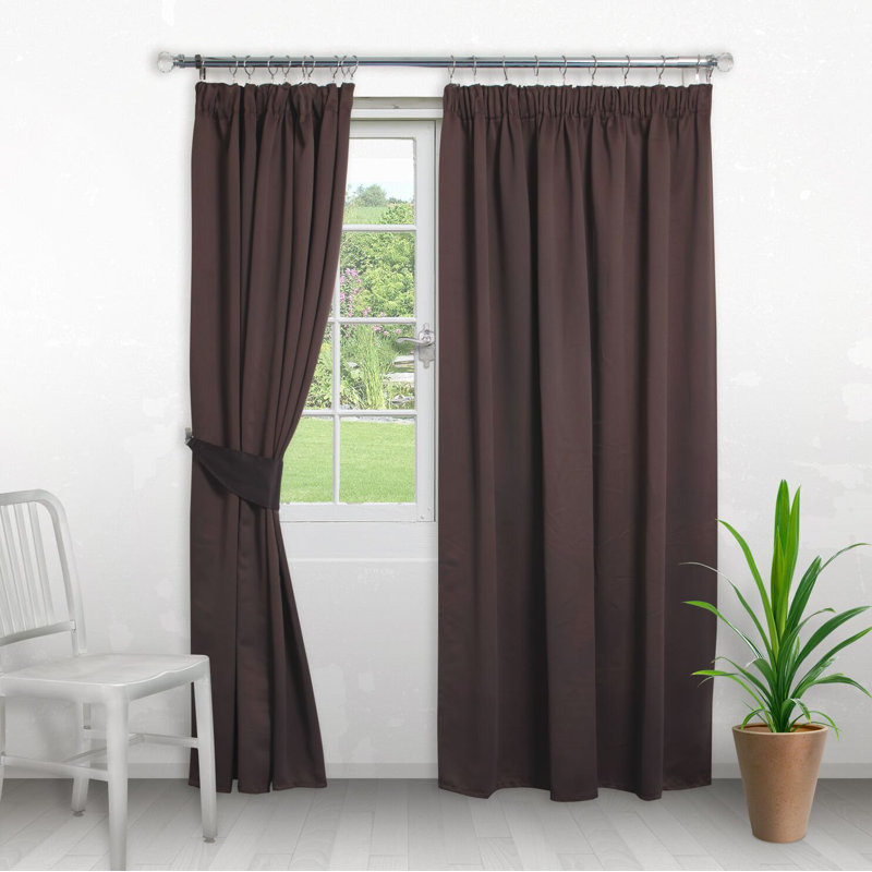 Blackout Sliding Panel Pair, Mink, Width 167.6cm x Drop 228.6cm