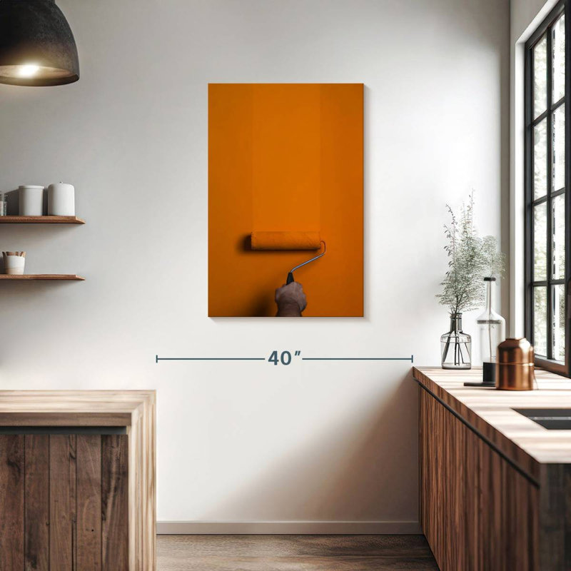 Rouleau à peinture orange, H 36 po x l 24 po
