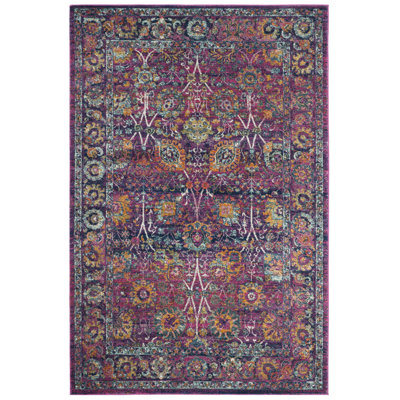 Goldstein Persian Fuchsia Area Rug