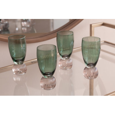 Ensemble de 4 verres à liqueur GLASS Venice (vert et lavande) 6 oz liq.