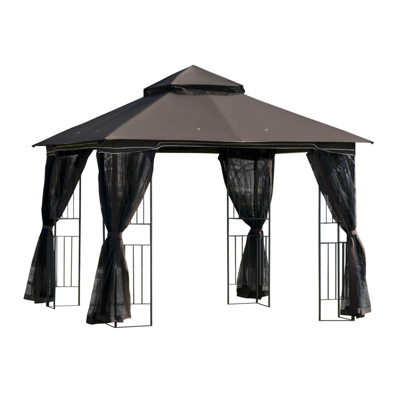 10 pi. L 9 pi. D Pavillon de jardin en acier