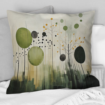 Coussin décoratif vert vert beige moderne scandinave Serenade I