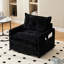 Chaise pivotante de style Mid-Century avec tissu chenille, poches latérales et mousse à mémoire de forme confortable pour le salon à 360 degrés, soutien matériel-1953402134