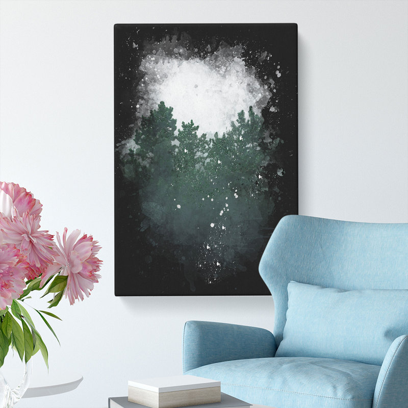 Snowing upon the Trees - Wall Art, 91cm H x 60cm W x 3cm D, Wrapped Canvas
