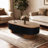 Stylish Elliptical Coffee Table with Hidden Storage and Removable Top, Solid Wood Veneer for Modern Living Spaces-2011155774-2011155775