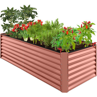 Rosonda Outdoor Metal Raised Planter Box