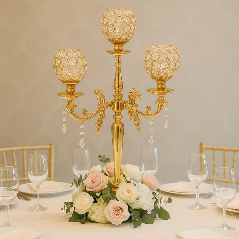 Crystal Tabletop Candelabra