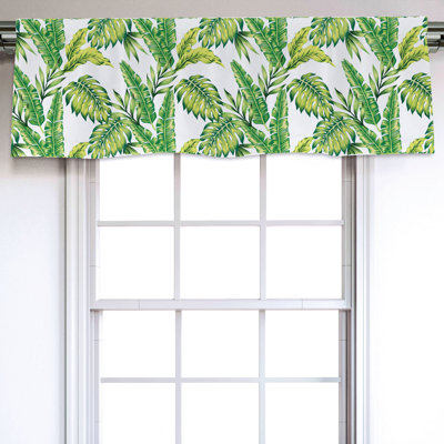 Sateen Floral Ruffled Window Valance
