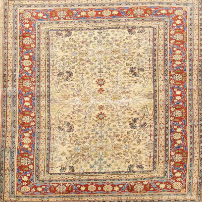 Tapis oriental rouge / beige