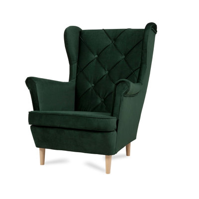 Aspen Velvet Wingback Chair