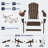 5-piece Hdpe Plastic Adirondack Chair Set With Side Table & Ottomans – All-weather Outdoor Patio Conversation Set-301960500