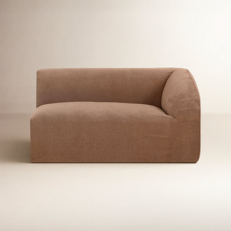 Isla Right Arm Facing Chair Mocha, Latte Loft Canvas 