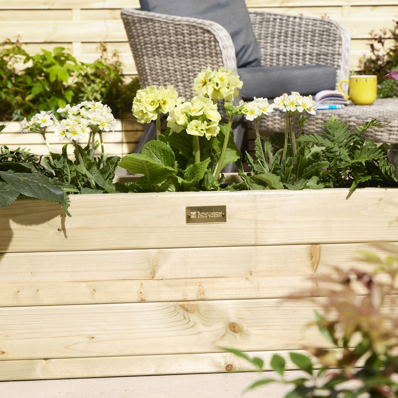 Wood Planter Box, 30 cm H x 180 cm W x 40 cm D