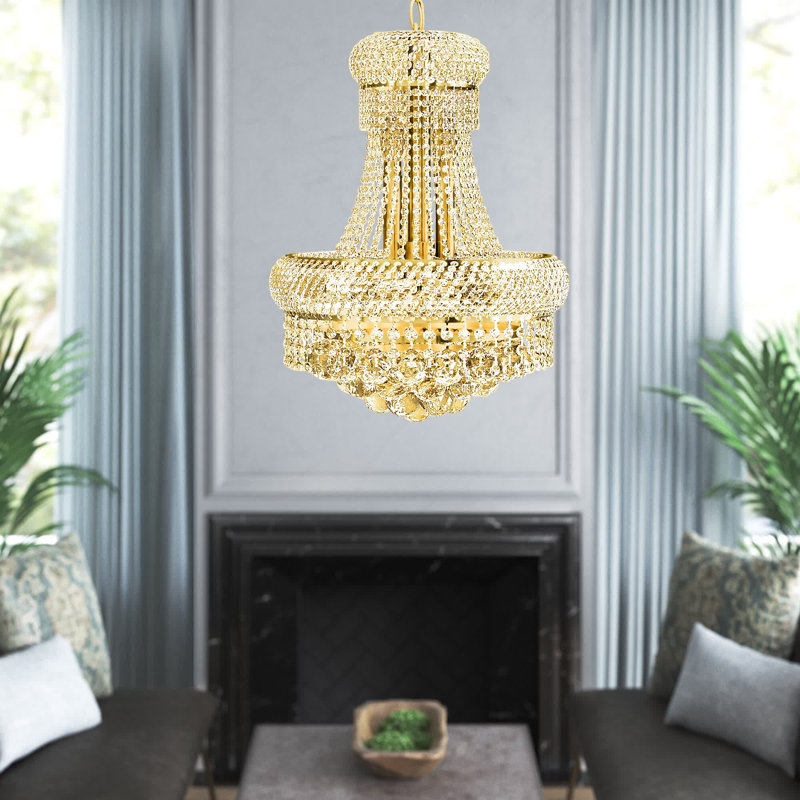 Hallsburg 8-Light Dimmable Empire Chandelier, Gold, Royal Cut