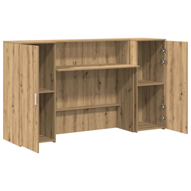Baki Standing Desk, 103.5cm H x 180cm W x 50cm D, Artisan Oak