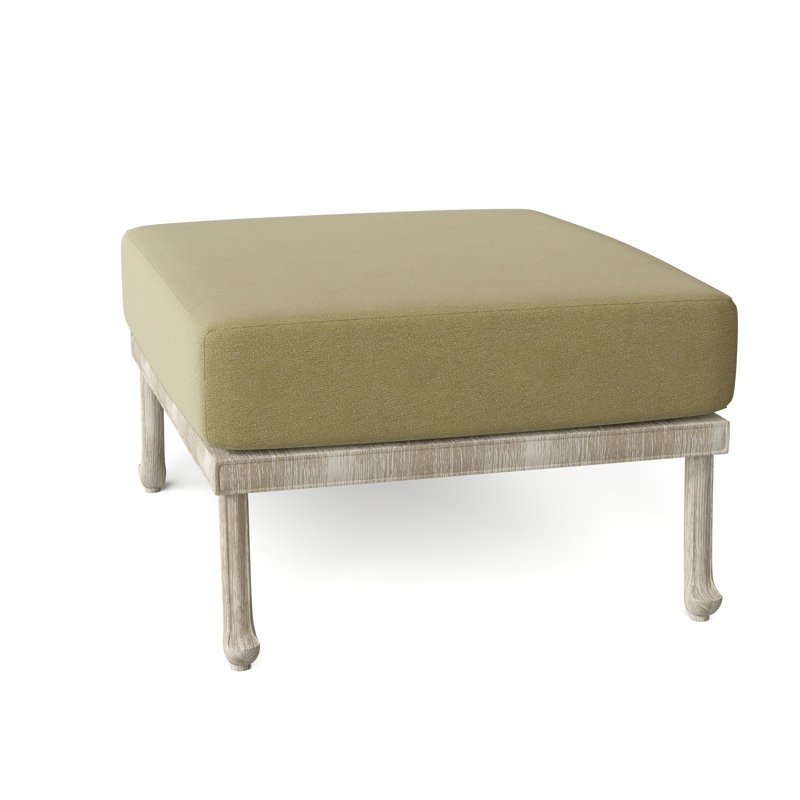 Casa Outdoor Ottoman, Weathered White, Brisa Lasso Distressed