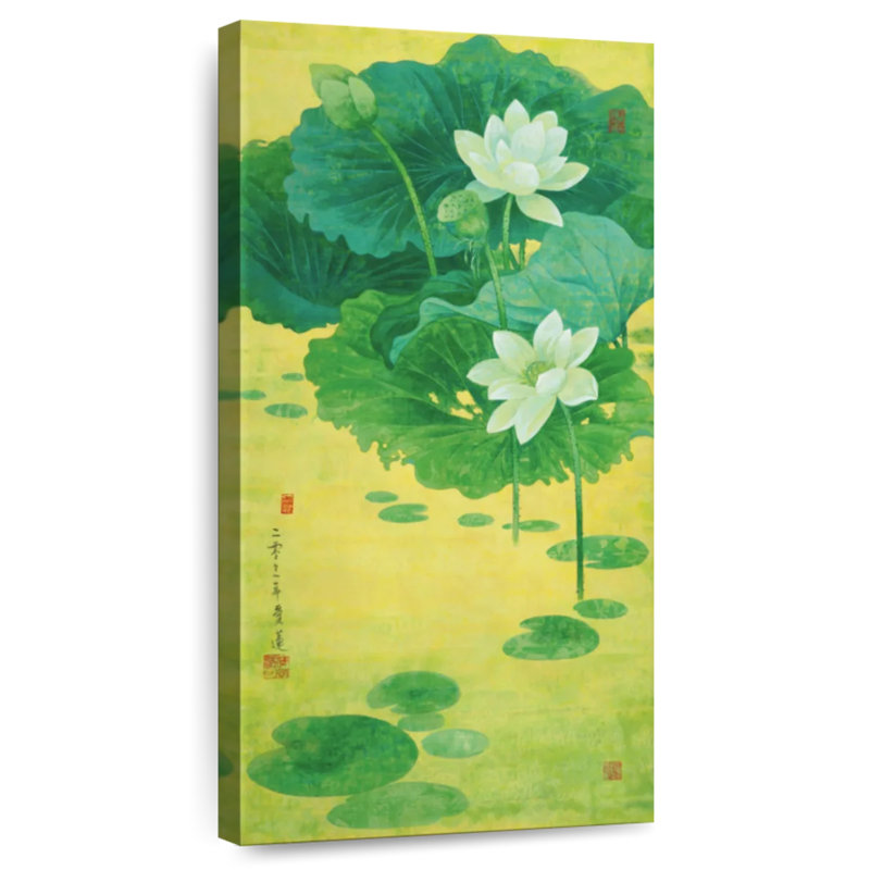Lotus de printemps, H 24 po x l 12 po