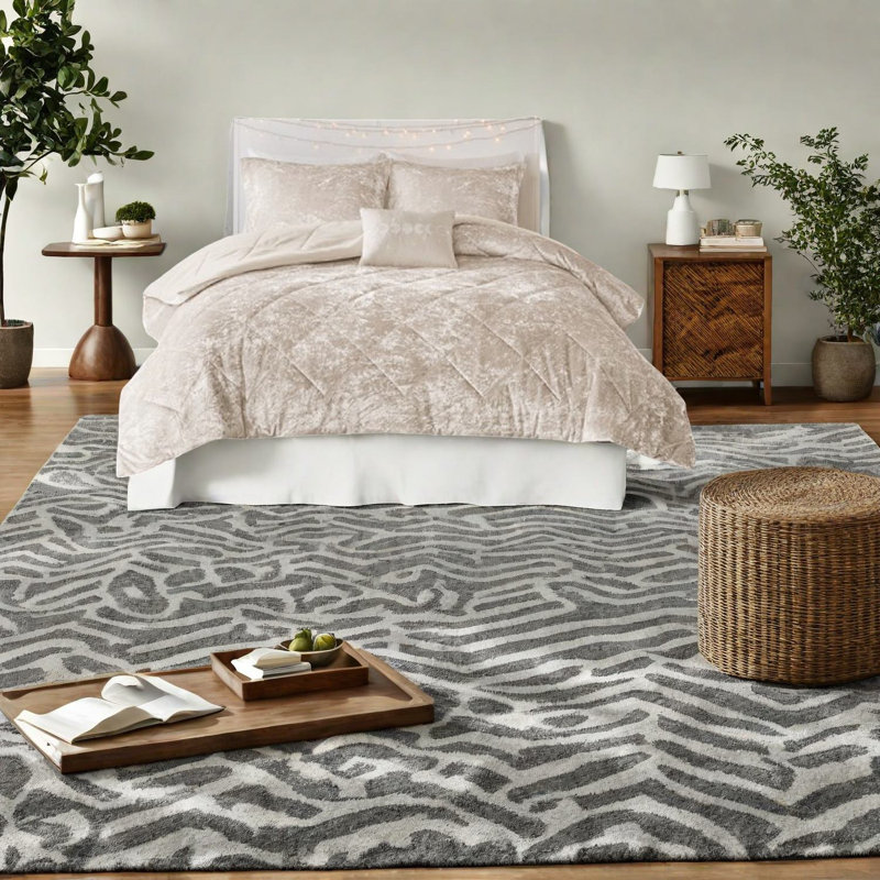 Ensemble de literie en velours champagne luxueux, confort en polyester, élégance pour la chambre à coucher