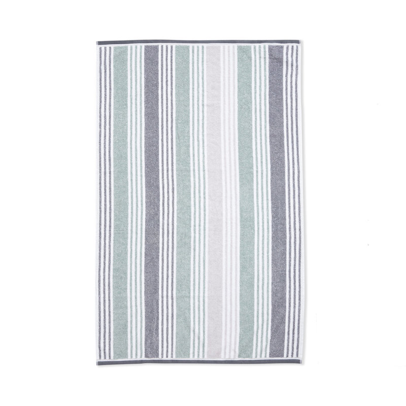 Kelso Stripe Soft & Absorbent Cotton Towels, Green