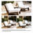 Polett All-Weather 2-Person Solid Teak Patio Set, Complete Outdoor Seating Group with Armless Chairs, Cushions & Side Table-1223654316-1223654317