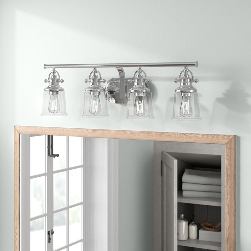 Delacour 4 Light Transparent Dimmable Vanity Light