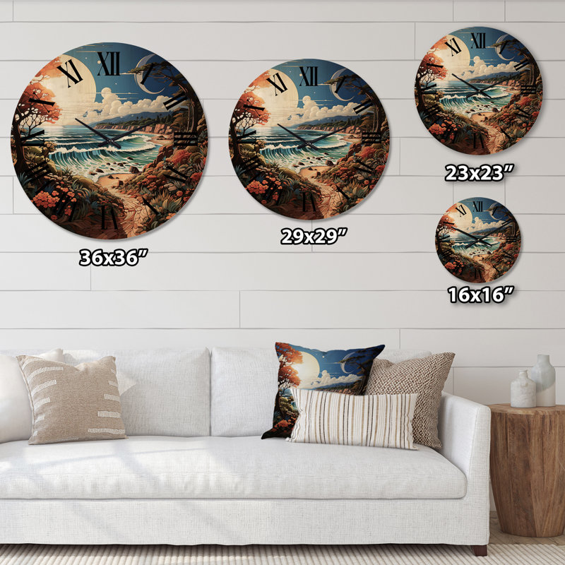 Solid Wood Wall Clock, Extra Large
