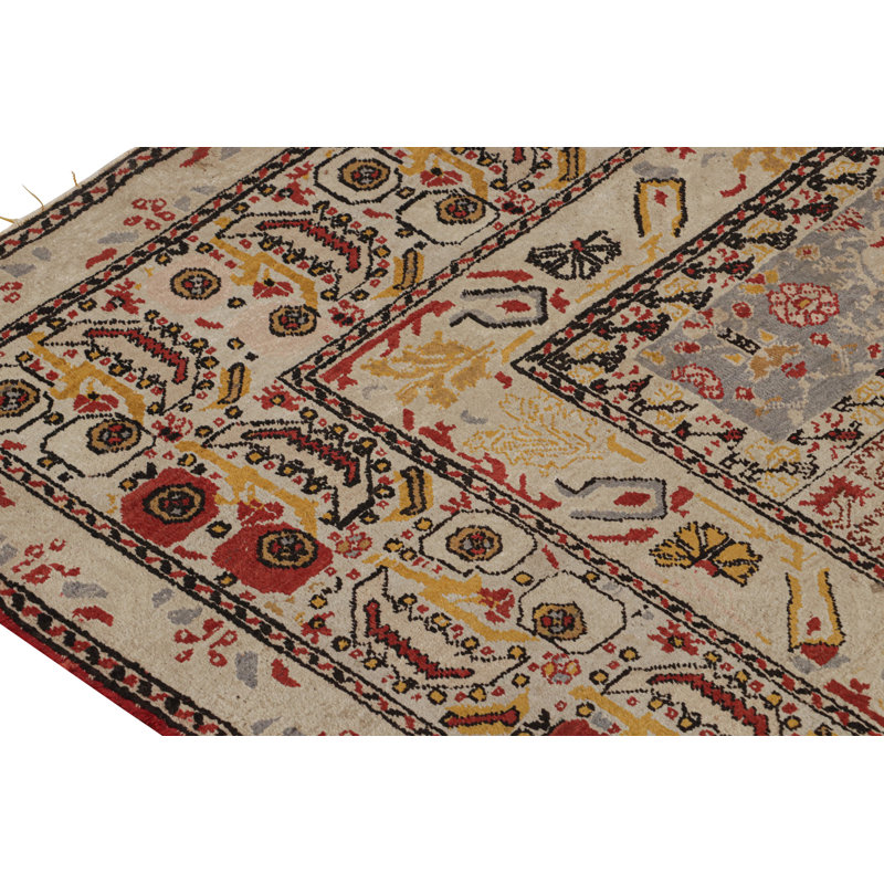 One-of-a-Kind 3'11”x4'11” Hand Knotted Area Rug