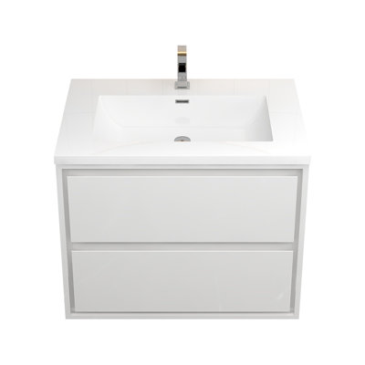 Meuble-lavabo mural simple l 29,5 po x P 19,6 po x H 21,75 po Prashant
