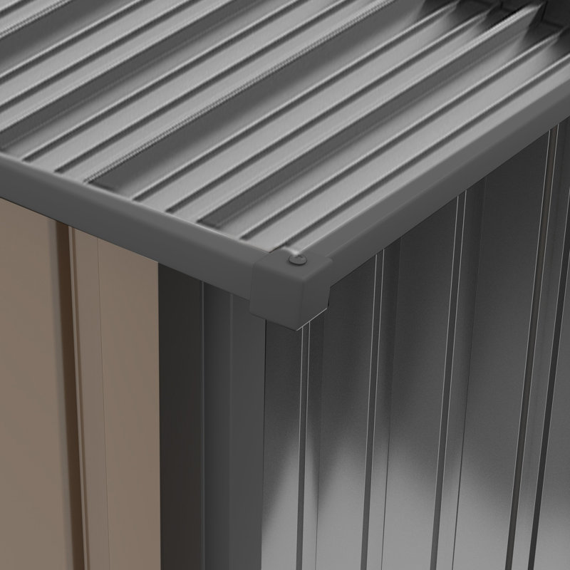 Camiren  3 ft. 5 in. W x 3 ft. 5 in. ft. D Galvanised Steel Pent Storage Shed