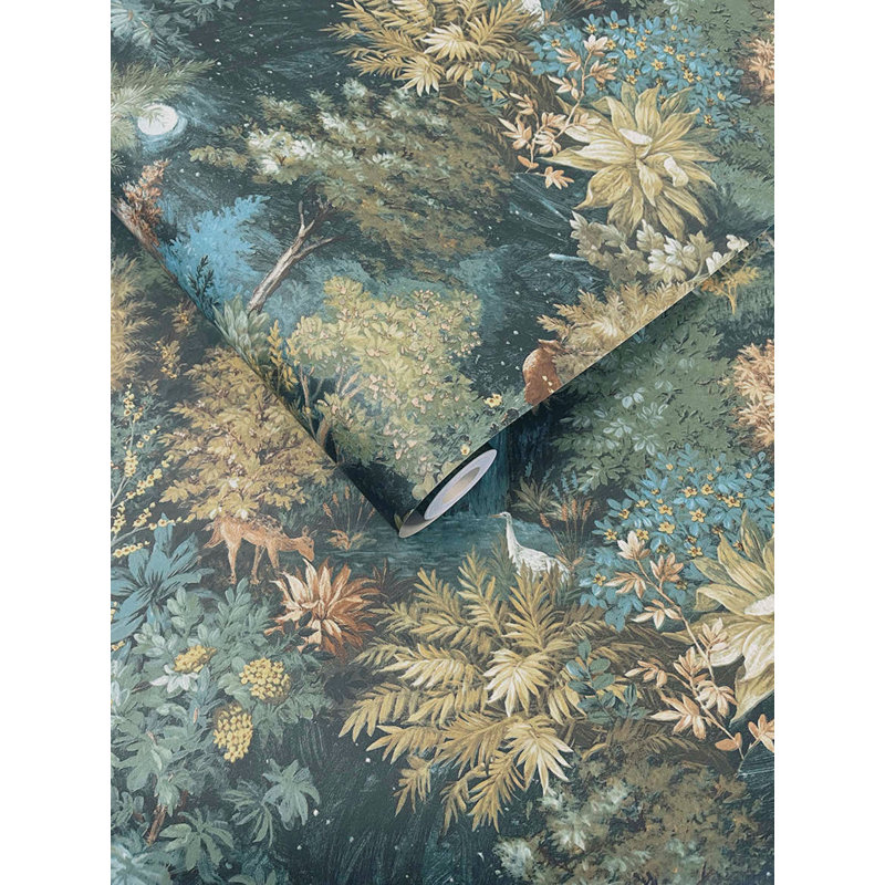 Papier peint texturé non tissé et sarcelle clair sarcelle clair de lune, Sarcelle