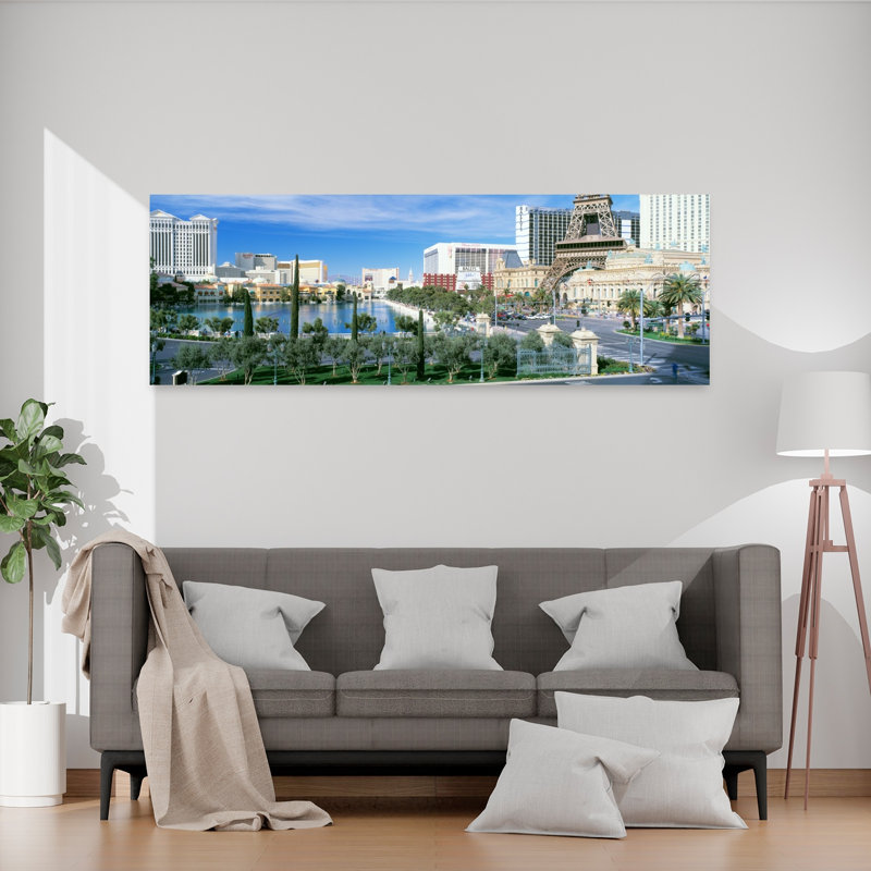 The Strip, Las Vegas, Nv, art abstrait moderne, arbre de ville, art mural, H 60 po x l 20 po